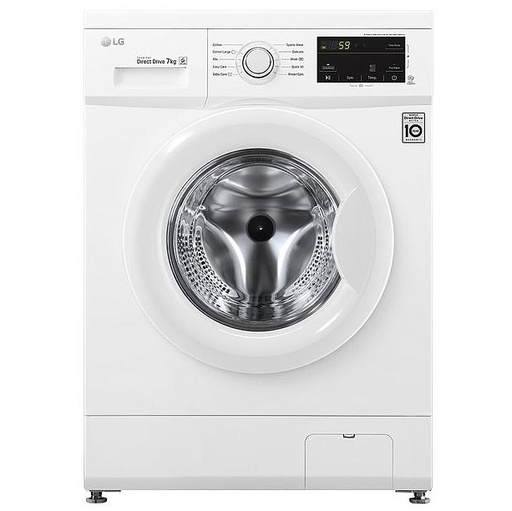 [mLGFH2J3QDNP0SBW.0VAT] LG Washing Machine 7kg Steam Direct Drive ThinQ - White (NEW 0)