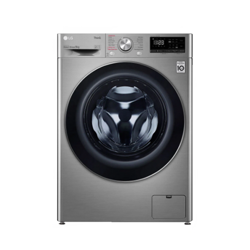 [mLGF2V3PYPkp] LG Washing Machine 8kg 1200rpm Steam Direct Drive ThinQ - Silver (2025)