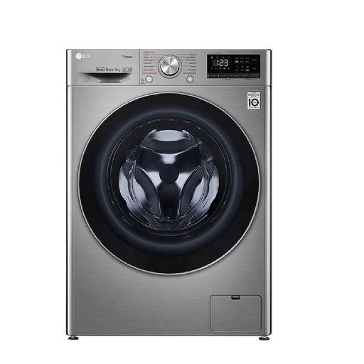 [mLGF4V5VYP2T] LG Washing Machine 9kg 1400 RPM Spa Steam Direct Drive ThinQ BlackSteel 