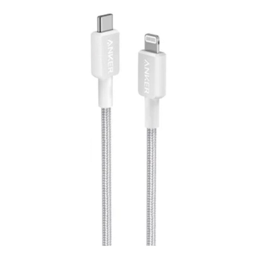 [mAnkA81B5H21] Anker 322 USB-C to Lightning Connector (3ft Braided)  - White
