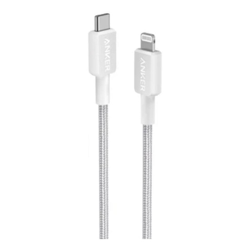 [mAnkA81B5H21] Anker PowerLine (322) USB-C to Lightning Connector (3ft Braided  Cable)  - White