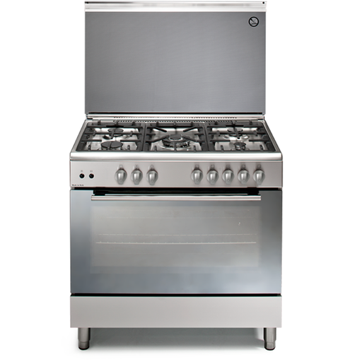 [mOpt29650MX] Optima Gas Cooker 5Burners Full Safety Mirror Semi Cast Iron Stainless Steel 919250