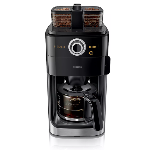 [mPlpHD7762] فيليبس صانع قهوة 1.2لتر مع فلتر Grind & Brew
