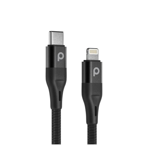 [mPD02] Porodo Type-C to Lightning Connector 1m 20W- Black