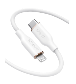 [mAnkA8662H21] Anker PowerLine III Flow USB-C with LIGHTNING Cable (3ft)  - White