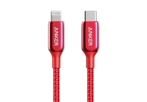 [mAnkA8652H91] Anker PowerLine +II USB-C with Lightning Connector 3ft B2B  Red