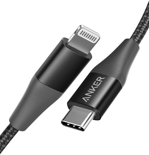 [mAnkA8652H11] Anker PowerLine +II USB-C with Lightning Connector 3ft  Black