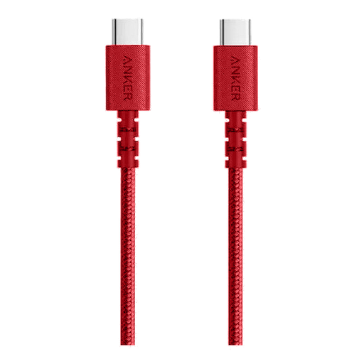 [mAnkA8032H91] Anker PowerLine Select+ USB-C to USB-C Cable (3ft) - Red