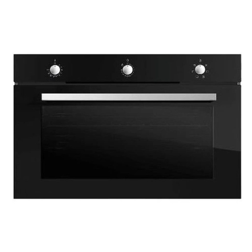 [mSlvrBO6285B01] Silverline Built-in Gas Oven 90cm 140L Fan - Black GG