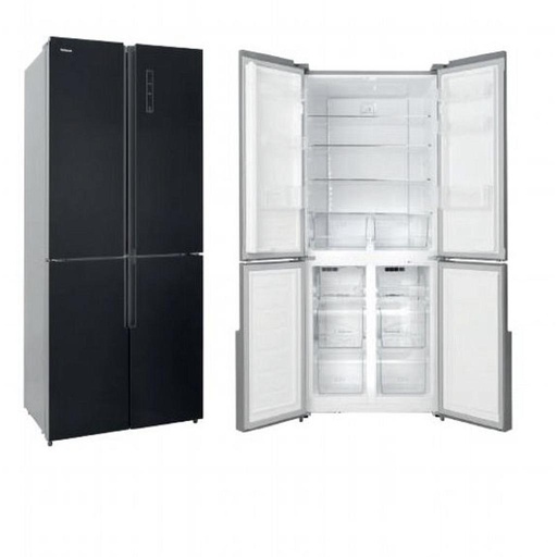 [mSlvrR12051B01] Silverline Four Door Refrigerator - Black