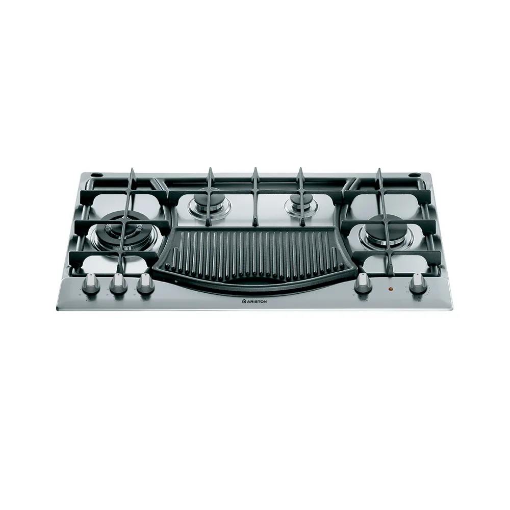 [mAriPH941MSTBGH] Ariston Hob 90cm 4 Gas Burners + BBQ - CAST IRON 