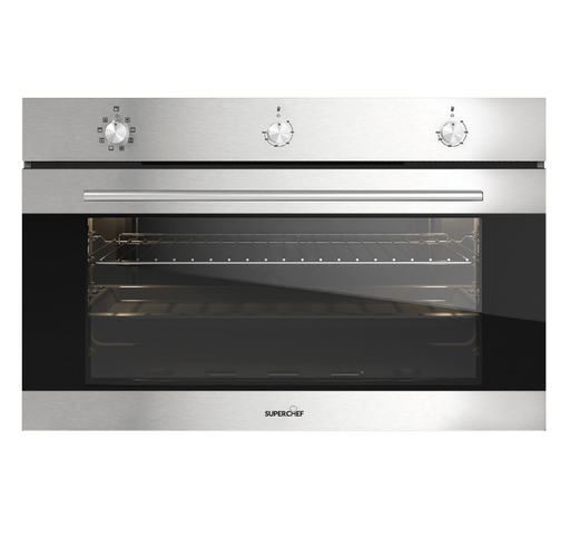 [mSprcGGTF912X] SuperChef Built-in Gas Oven 90cm 125liters XXL with Fan