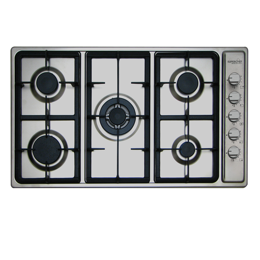 [mSprcCTSLM95X] SuperChef Hob 90cm 5Burners Full Safety Side Knobs