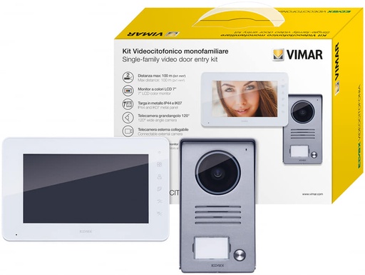 [mVmrK40945] Vimar Elvox K40945 Video Door Entry Kit 7 inch Monitor