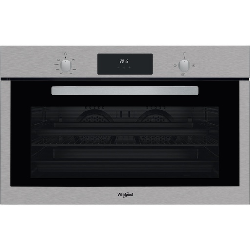 [mWrplMSAI5G3FIX] Whirlpool Built in Full Gas Oven 90cm 97Liters Digital with Fan - Inox