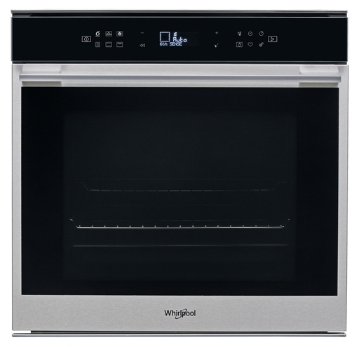 [mWrplW7OM44BS1H] WHIRLPOOL Built in Oven Electric 60cm 73liters 6th Sense - Black/Stainless Steel