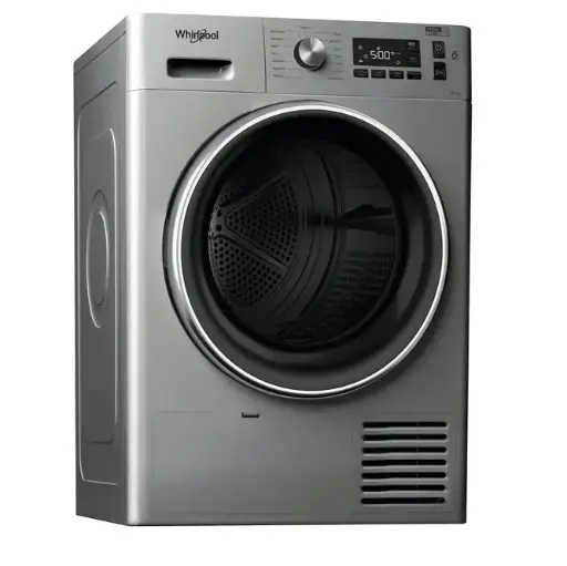 [mWrplFFTM1181SEX] Whirlpool Condenser Dryer Heat Pump 8kg A+ Fresh Care Silver (NEW)