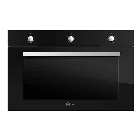 [mAtec6004Bk1] A-Tec Built-in Electric Oven 90cm 2 Fans 120Liters Black EE