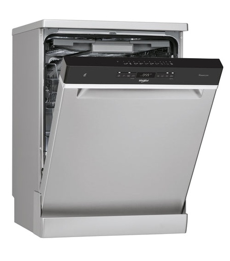[mWrplWFO3T133PFX] Whirlpool Dishwasher 10 Program 9.5Liter Power Clean Inox