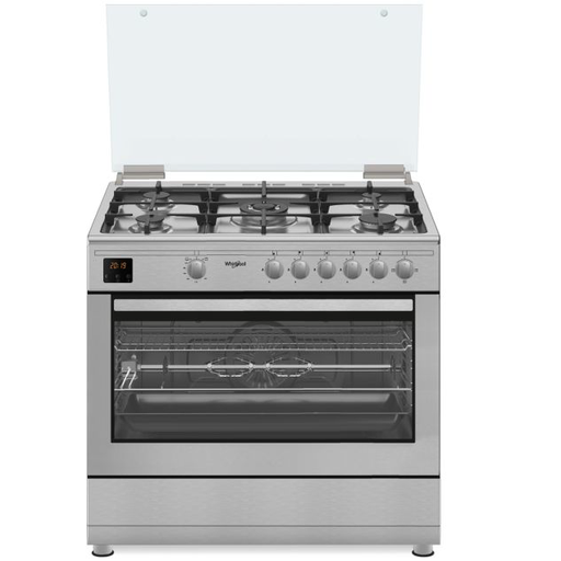 [mWrplWM9GC6DCXJM] Whirlpool Gas Cooker 90cm Full-Safety - Stainless Steel (NEW)