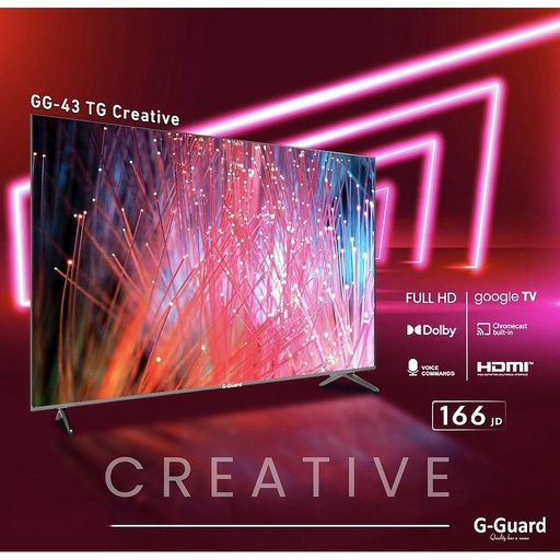 [nGGd43TGcreative] 43" G Guard LED Smart TV 4K Dolby Sound GoogleTV - Creative