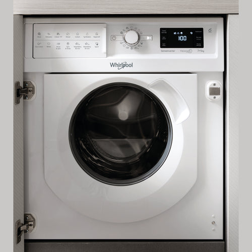 [mWrplBIWDWG75148MEA] Whirlpool Integrated Washer Dryer 7/5kg 1400rpm Built in - White (BI WDWG 75148 EU)