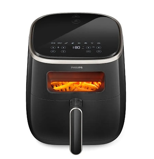 [mPlpHD925780] philips air fryer 5.6liters 1700w see thru window - black