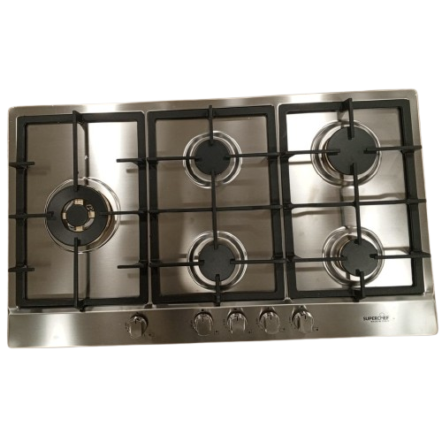 [mSprcCTSFSbbW95X] SuperChef Hob 90cm 5 Brass Burners Full Safety (NEW)