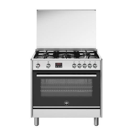 [mLaGrTUS95C81BCX] LaGermania Gas Cooker 5 Brass Burners Full Safety Digital - Stainless Steel (TUS95C81BCX)