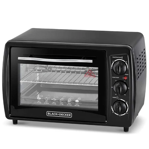 [mBnDTRO19RDG] Black & Decker Electric Oven 19 Liters - Black