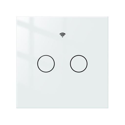 [htMSWRSEU2WHMS] MOES Smart Switch 2 Gang EU - White (WRS-EU2-WH-MS) WiFi+RF