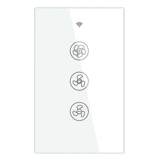 [htMSWRSUSFWHMS] MOES Tuya Smart Fan Switch WiFi+RF Fan - White