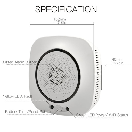 [htMSWSSSSSDAEN] MOES Smoke Detector