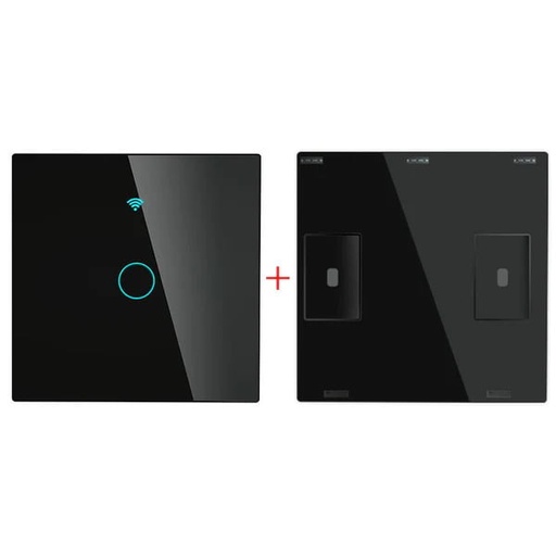 [htMSRTCEU1BKMS] MOES 1 Gang Transmitter EU - Black (RT-C-EU1-BK-MS) RF433