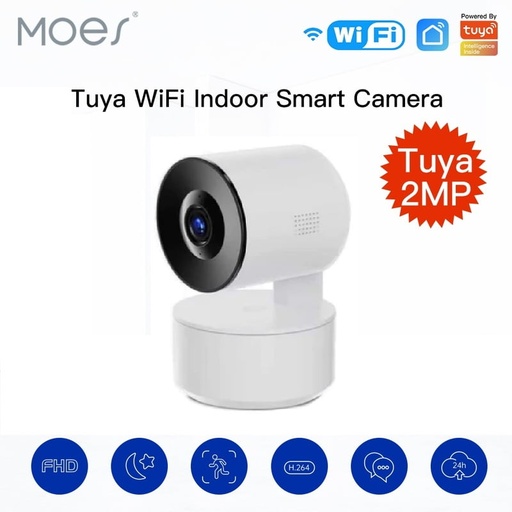[htMSWCMZKP04EUWHMS] MOES Tuya Smart Indoor Camera Automatic Tracking 1080P Wireless Security Camera AI Human Detection