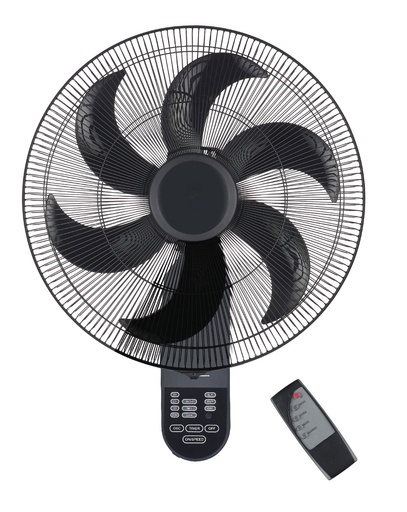 [mTkmzWFR18] Tekmaz Wall Fan 18" with Remote - Black